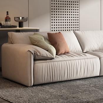 Qian Italienisch Sofa Kunstleder Stoff Lazy Susan individuelle Faltenausführung